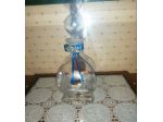 Bottiglia da liquore come cognac o whisky  in cristallo con finiture in argento