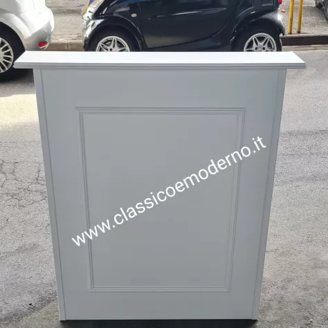 Bancone reception 100 cm modello boiserie centro estetico bianco con spedizione