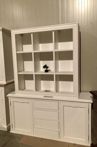 NUOVO MOBILE BASE E ALZATA DI VERO LEGNO IN FINITURA BIANCO LACCATO - Foto 2