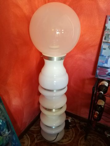 Lampada Vintage in vetro anni 70 da pavimento,introvabile!!