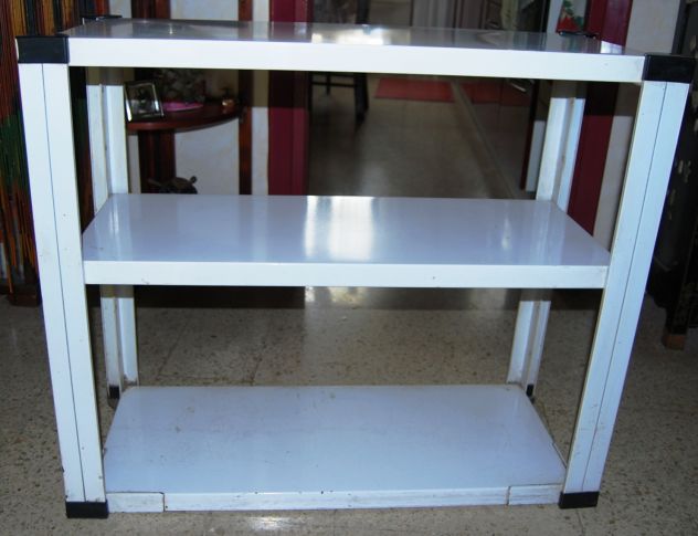 libreria scaffale 3 ripiani in metallo 74x34x86