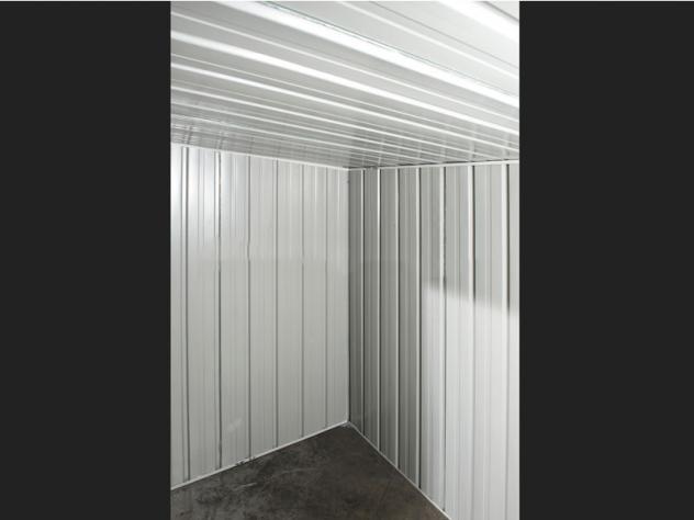 Box prefabbricato, casetta da giardino in lamiera zincata. Capanno deposito attrezzi in Acciaio Zincato 3.45 x 1.86 m x h1.92 m - 98 KG – 6,42 metri q - Foto 3