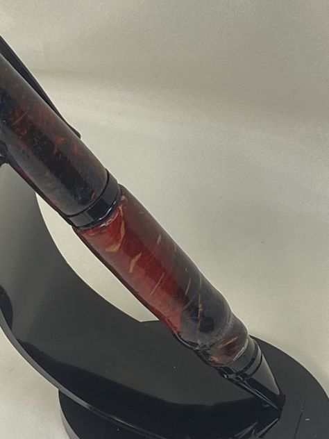Penna fatta a mano con misto resina e legno "EA pezzi unici" - Foto 7