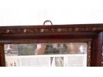 Specchio in legno con attorno cornice in radica di tartaruga, originale francese