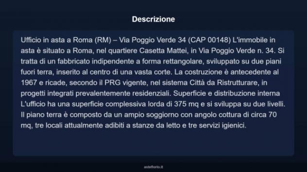 Immobile in asta di 375 m² con più di 5 locali in vendita a Roma - Foto 4