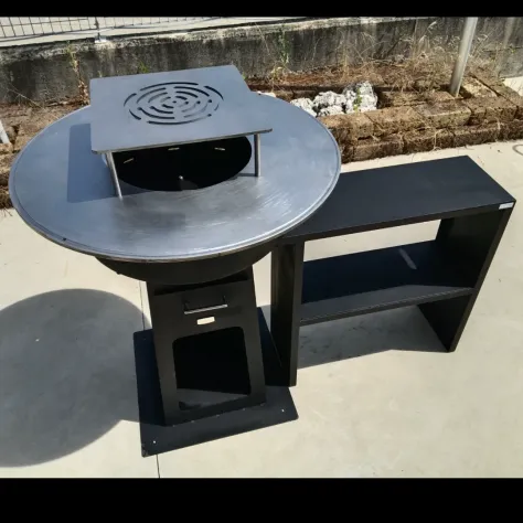 Barbecue Braciere Artigianale Ø90cm con Piastra Plancha - Foto 2
