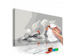Quadro Fai Da Te 80x40 Cm. Fiori Bianchi ARREDALACASA Spedizione Gratis
