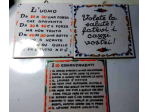 lotto di 3 mattonelline decorate da parete