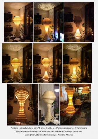 LAMPADE - PARALUMI DI DESIGN 'ECOS' - IN LEGNO E PVC ECOSOSTENIBILI - Foto 7