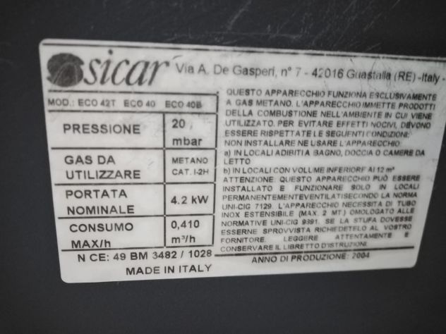 N. 2 STUFE A METANO SICAR - Foto 3