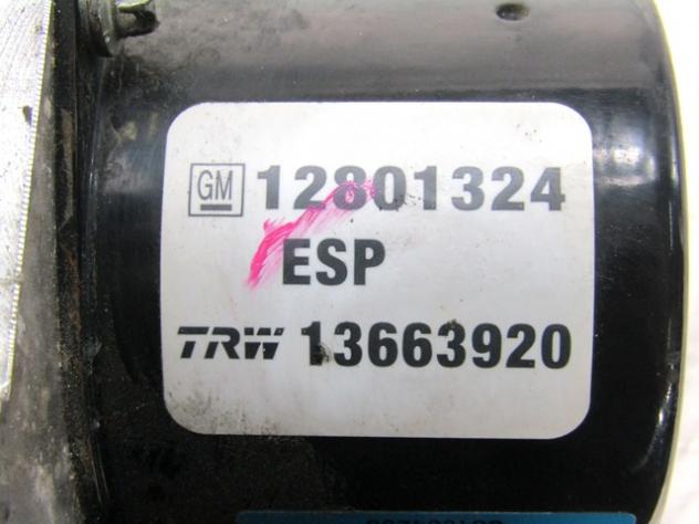 12801324 CENTRALINA POMPA AGGREGATO ABS SAAB 9-3 1.9 D 110KW 6M 5P (2005) RICAMBIO USATO 13663920 13509221AE 13663920 54084713A EBC430EV - Foto 4
