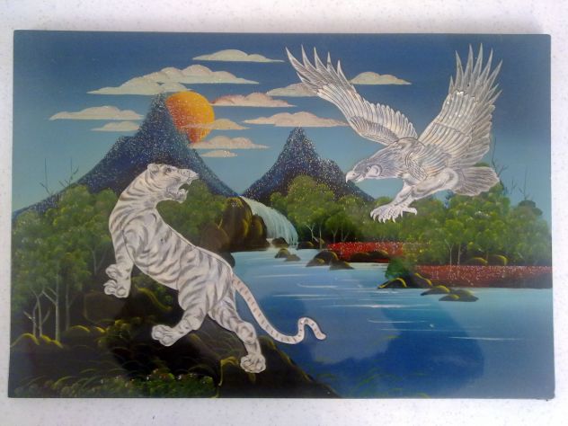 Quadro in Madreperla per Aquila e Lacca - Foto 2