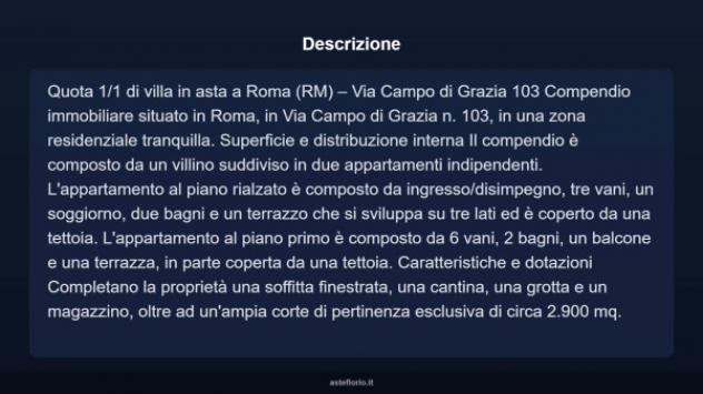Immobile in asta di 295 m² con più di 5 locali in vendita a Roma - Foto 3