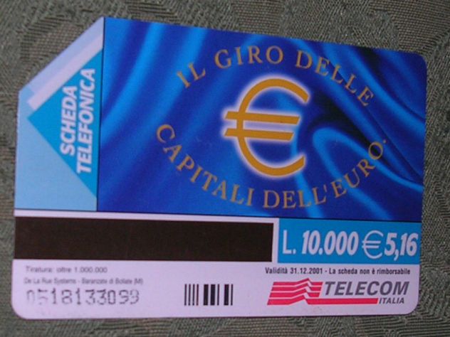 SCHEDA TELEFONICA ITALIA 31U