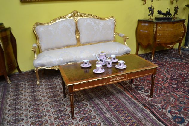 Tavolino da salotto stile Luigi XVI cm.119 - Foto 4