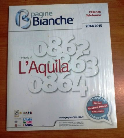 Pagine Bianche L'Aquila 2014-2015 NUOVO Sigillato – RARO VINTAGE