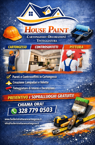 HOUSE PAINT - Cartongesso o Decorazioni o Tinteggiatura