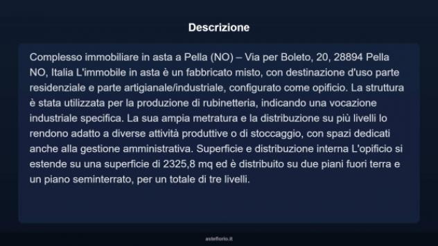 Immobile in asta di 2325 m² in vendita a Pella - Foto 3