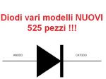 Diodi vari assortiti 525 pezzi "NUOVI"
