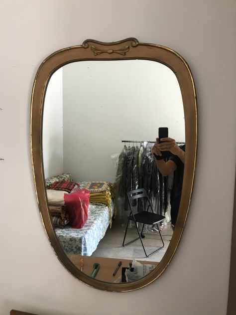 SPECCHIERA LEGNO VINTAGE ANNI 50