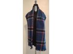 Sciarpa Tartan GMV a quadri blu navy GianMarco Venturi unisex Nuovo