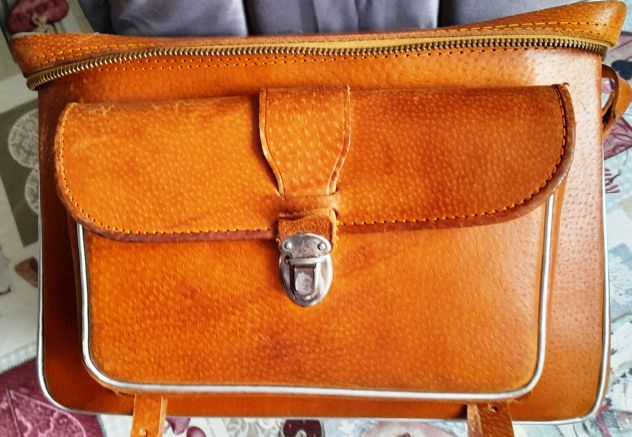 borsa foto in pelle  con scomparti - Foto 3