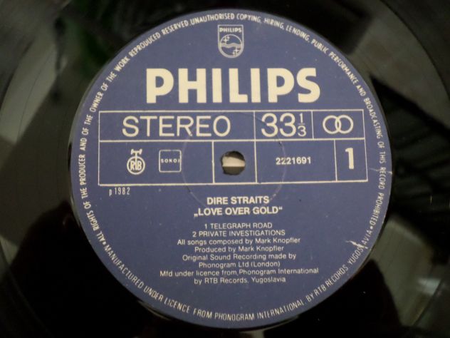 DIRE STRAITS - Love Over Gold - LP / 33 giri 1982 Rara Stampa PHILIPS Yugoslavia - Foto 3