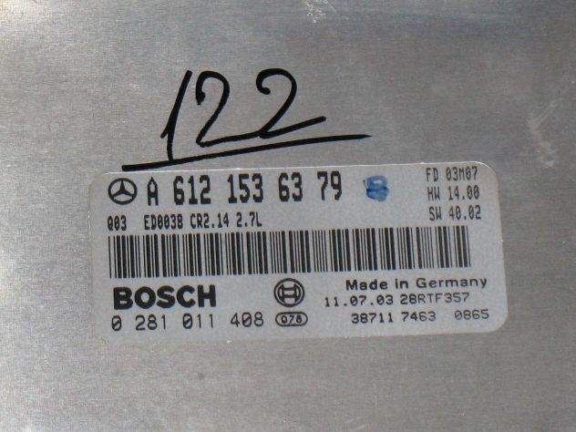0281011408 ECU MERCEDES 2.7 CR2.14 0281011408 0 281 011 408 A6121536379 - Foto 2