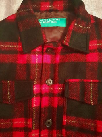 Benetton camicia over imbottita tartan - Foto 3