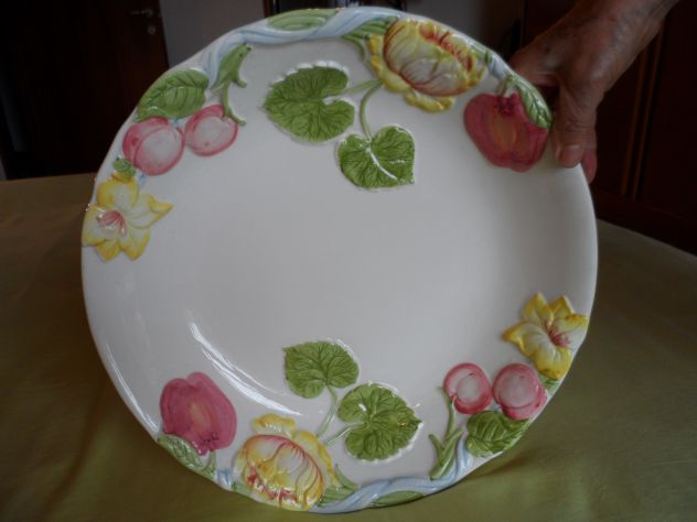 PIATTO ROTONDO PORTA FRUTTA CASUAL DINING, DIPINTO A MANO