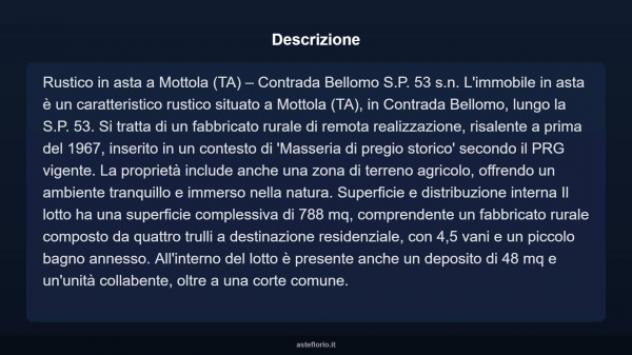 Immobile in asta di 788 m² in vendita a Mottola - Foto 3