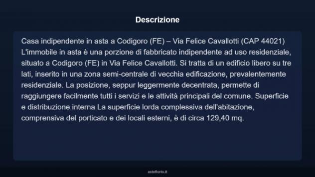 Immobile in asta di 129 m² con più di 5 locali e box auto in vendita a Codigoro - Foto 5