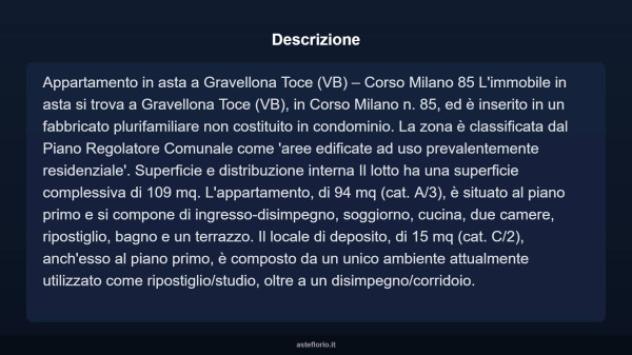 Immobile in asta di 109 m² in vendita a Gravellona Toce - Foto 4