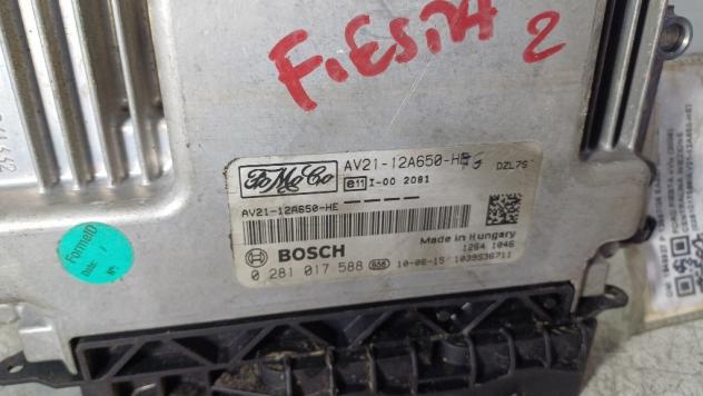 CENTRALINA MOTORE FORD Fiesta 6° Serie 0281017588/AV21-12A650-HE TZJA diesel 1560 (0817) - Foto 2