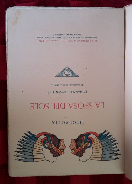 LA SPOSA DEL SOLE, LUIGI MOTTA, R. BEMPORAD E FIGLIO EDITORI FIRENZE 1921. - Foto 2
