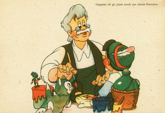 PINOCCHIO n. 3 cartoline AUTENTICHE, Editrice esclusiva S.A.I.G.A. - Foto 3