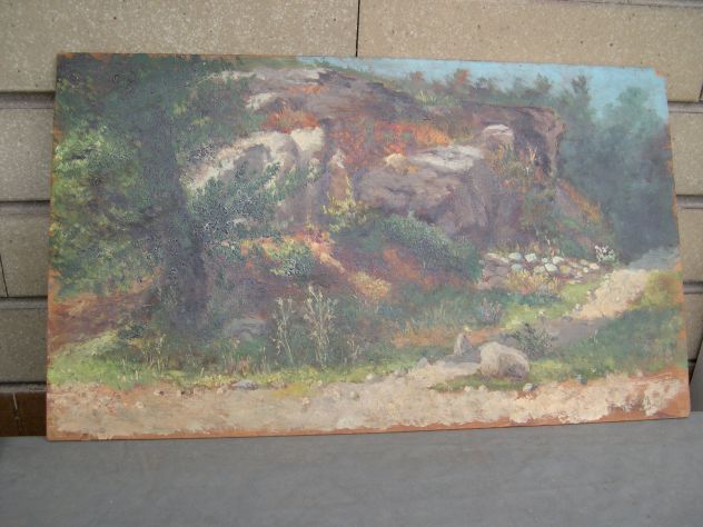 Antico quadro dipinto olio su tavoletta dell’800, quadro olio 800