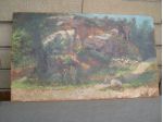 Antico quadro dipinto olio su tavoletta dell’800, quadro olio 800