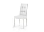 sedia beige imbottita con schienale effetto capitonnè,anche per arredo ristoran