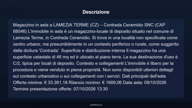 Immobile in asta di 46 m² in vendita a Lamezia Terme - Foto 3