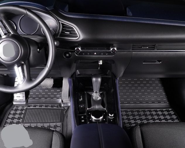 Tappetini Gomma Su Misura Per Mazda 3 (2019-) E CX-30 (2019-) - Set Completo Con Fermagli E Bordo Rialzato - 2
