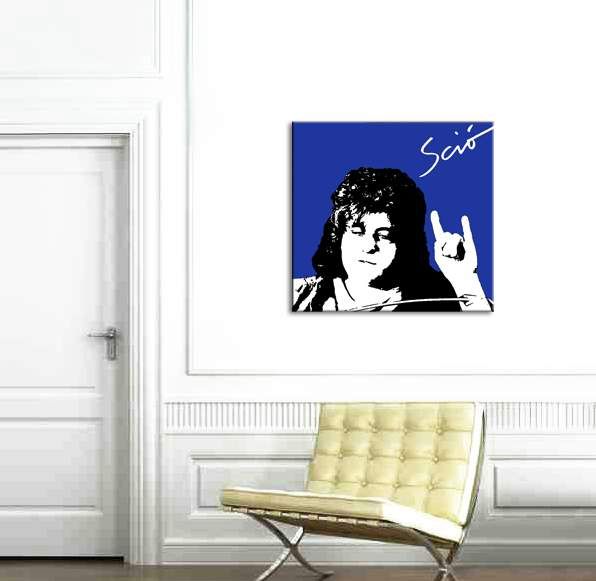 Quadro moderno Pino Daniele dipinto a mano