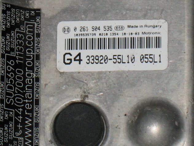 0261S04535 KIT ECU SUZUKI SX4 1.6 ME17.9.51 3392055L10 3677055L01 3717179J22 - Foto 2
