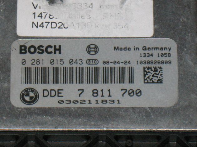 0281015043 KIT ECU BMW 3 2.0 D 0281015043 DDE7811700 5WK49513VBR 7811700 - Foto 2