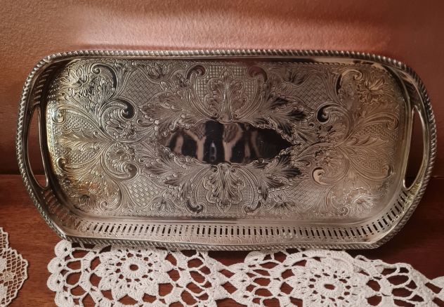 Vassoio vintage inglese MAPPIN&WEBB Made in Sheffield silver plated on cooper - Foto 2