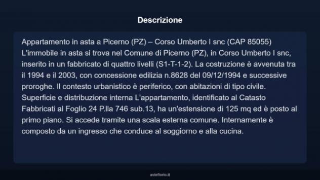 Immobile in asta di 125 m² con più di 5 locali e box auto in vendita a Picerno - Foto 5