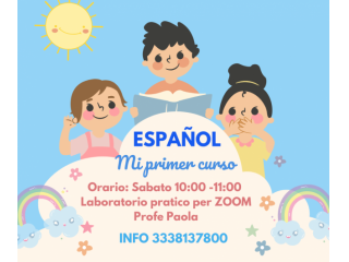 Laboratori di Spagnolo online per bambini