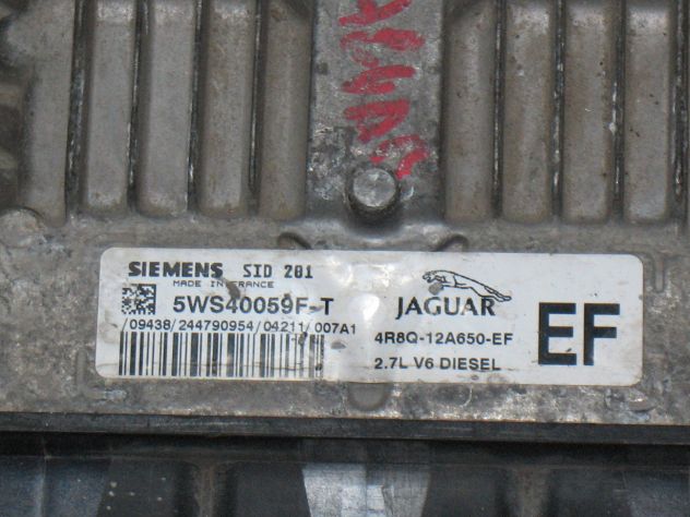 5WS40059F-T 4R8Q12A650EF ECU JAGUAR SID 201 SID201 2.7 V6 EF 4R8Q-12A650-EF - Foto 2