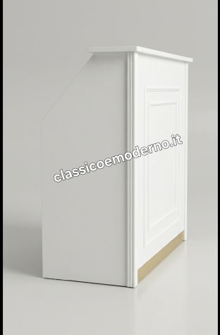 Bancone reception doppia cornice boiserie con striscia oro e cassetto con spediz - Foto 3