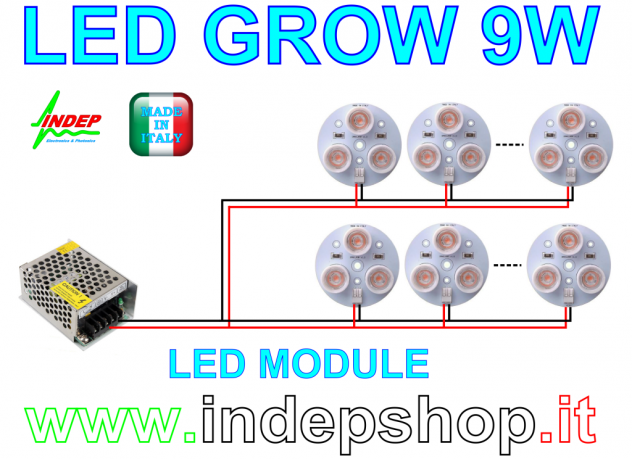 Lampada Led crescita vegetali piante coltivazione - Made in Italy - Foto 5